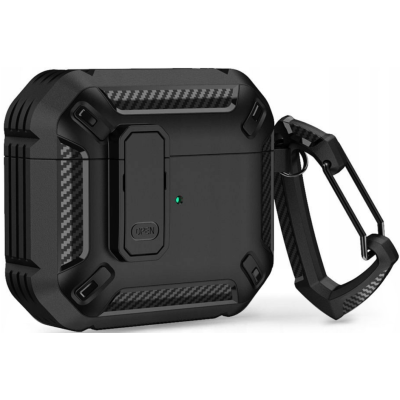 Tech-Protect Θήκη X-Carbo - Apple AirPods Pro 2nd Gen / 1st Gen - Black (9490713928080)