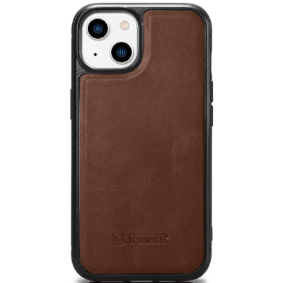 iCarer Oil Wax Leather Cover - Δερμάτινη Θήκη με TPU Bumper - Apple iPhone 14 Plus - Brown (WMI14220719-BN)