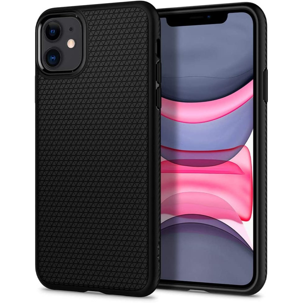 Spigen Θήκη Σιλικόνης Liquid Air - Apple iPhone 11 - Matte Black (076CS27184)