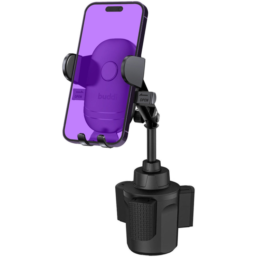 Buddi Phone Mount for Car Cup - Universal Ρυθμιζόμενη Βάση Στήριξης Κινητών / Smartphone για Ποτηροθήκη Αυτοκινήτου - Black - 5 Έτη Εγγύηση (8719246378652)