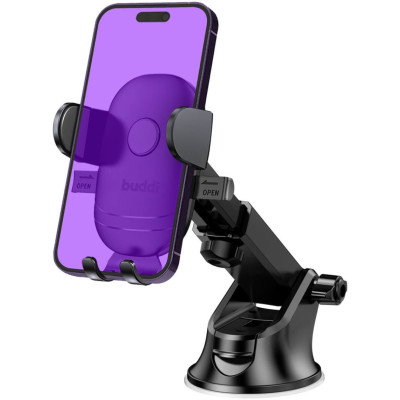 Buddi Phone Mount for Car Dashboard / Windshield - Universal Ρυθμιζόμενη Βάση Στήριξης Κινητών / Smartphone με Βεντούζα για Ταμπλό / Παρμπρίζ Αυτοκινήτου - Black - 5 Έτη Εγγύηση (8719246378638)