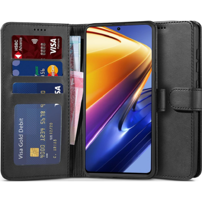 Tech-Protect Wallet - Θήκη Πορτοφόλι Xiaomi Poco F4 - Black (9589046924248)