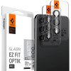 Spigen GLAS.tR EZ Fit OPTIK Pro Camera Lens Protector - Αντιχαρακτικό Προστατευτικό Γυαλί για Φακό Κάμερας Samsung Galaxy S23 / S23 Plus - 2 Τεμάχια - Black (AGL05962)