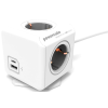Allocacoc PowerCube Extended USB A + C - Πολύπριζο με 4 Υποδοχές 3680W & Καλώδιο 150cm - 1 x USB-A / 1 x Type-C - 2.4A - Trolley Grey - 2 Έτη Εγγύηση (10435/DEEUAC)