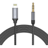 Tech-Protect Ultraboost Cable - Καλώδιο Lightning (Male) σε Καλώδιο Ήχου AUX Mini Jack 3.5mm (Male) - 100cm - Black (9490713929087)
