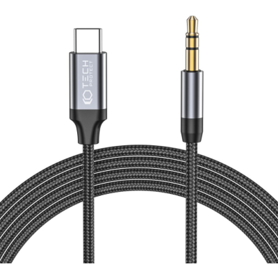 Tech-Protect Ultraboost Cable - Καλώδιο Type-C (Male) σε Καλώδιο Ήχου AUX Mini Jack 3.5mm (Male) - 100cm - Black (9490713929070)
