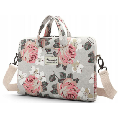 Tech-Protect CanvasLife Briefcase - Τσάντα Μεταφοράς Laptop 15"-16'' - White Rose (5906735410297)