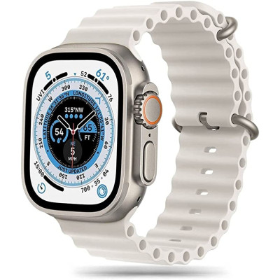 Tech-Protect Iconband Pro - Λουράκι Σιλικόνης Apple Watch Ultra/SE/11/10/9/8/7/6/5/4 (49/46/45/44mm) - Beige (9490713930229)