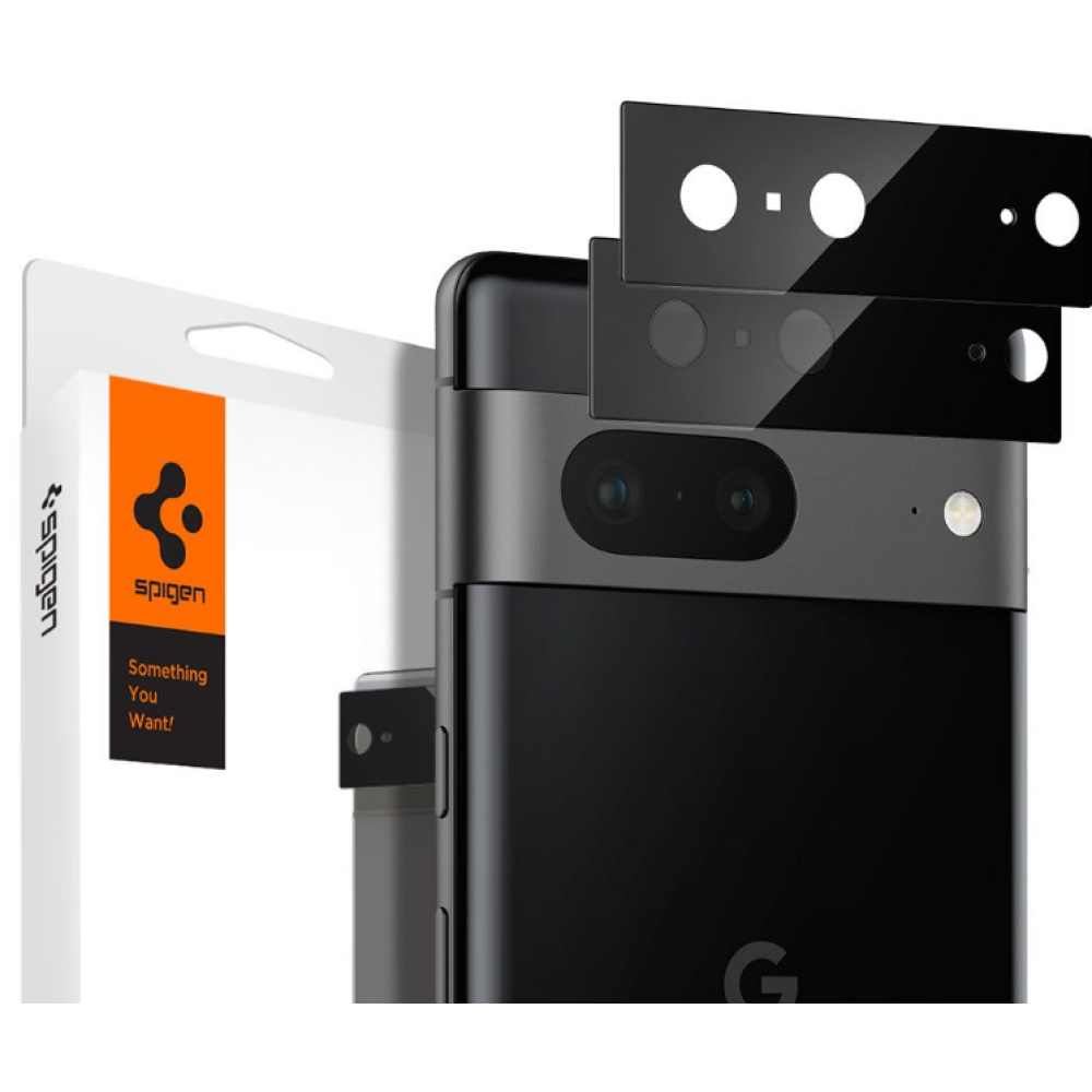 Spigen GLAS.tR EZ Fit OPTIK Lens Protector - Αντιχαρακτικό Προστατευτικό Γυαλί για Φακό Κάμερας Google Pixel 7 - 2 Τεμάχια - Black (AGL05471)
