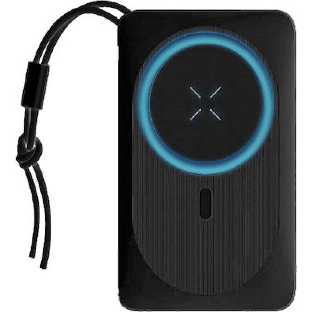 Veger MagOn Magnetic Wireless PowerBank με Ασύρματη Φόρτιση MagSafe 15W / 1 x USB-A / 1 x Type-C - 20W - 10000mAh - Black (W1151)