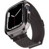 Spigen Metal Fit Pro - Σετ Ανθεκτική Θήκη από Αλουμίνιο & Λουράκι από Ανοξείδωτο Ατσάλι - Apple Watch SE/9/8/7/6/5/4 (45/44mm) - Graphite (ACS04585)