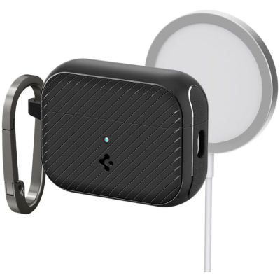 Spigen Mag Armor MagFit - Θήκη MagSafe για Apple AirPods Pro 2nd Gen - Matte Black (ACS05484)