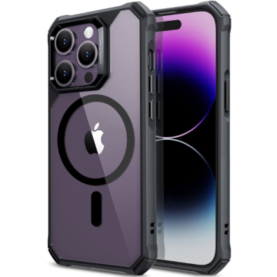 ESR Air Armor HaloLock - Διάφανη Ανθεκτική MagSafe Θήκη Apple iPhone 14 Pro - Clear / Black (4894240161708)