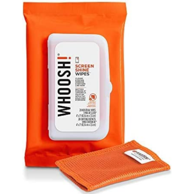 Whoosh! Screen Shine Wipes - Αντιβακτηριδιακά Μαντηλάκια Καθαρισμού Οθόνης & Συσκευών - 20 Τεμάχια (837296002568)