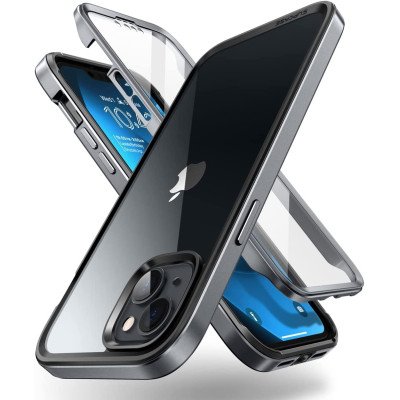 Supcase Unicorn Beetle Edge XT - Διάφανη Ανθεκτική Θήκη - Apple iPhone 15 Plus / 14 Plus - Black (843439119673)