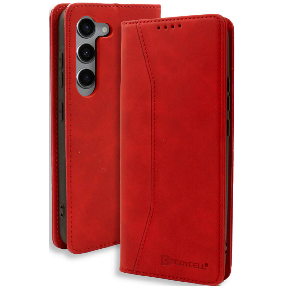 Bodycell Θήκη - Πορτοφόλι Samsung Galaxy S23 - Red (5206015019760)