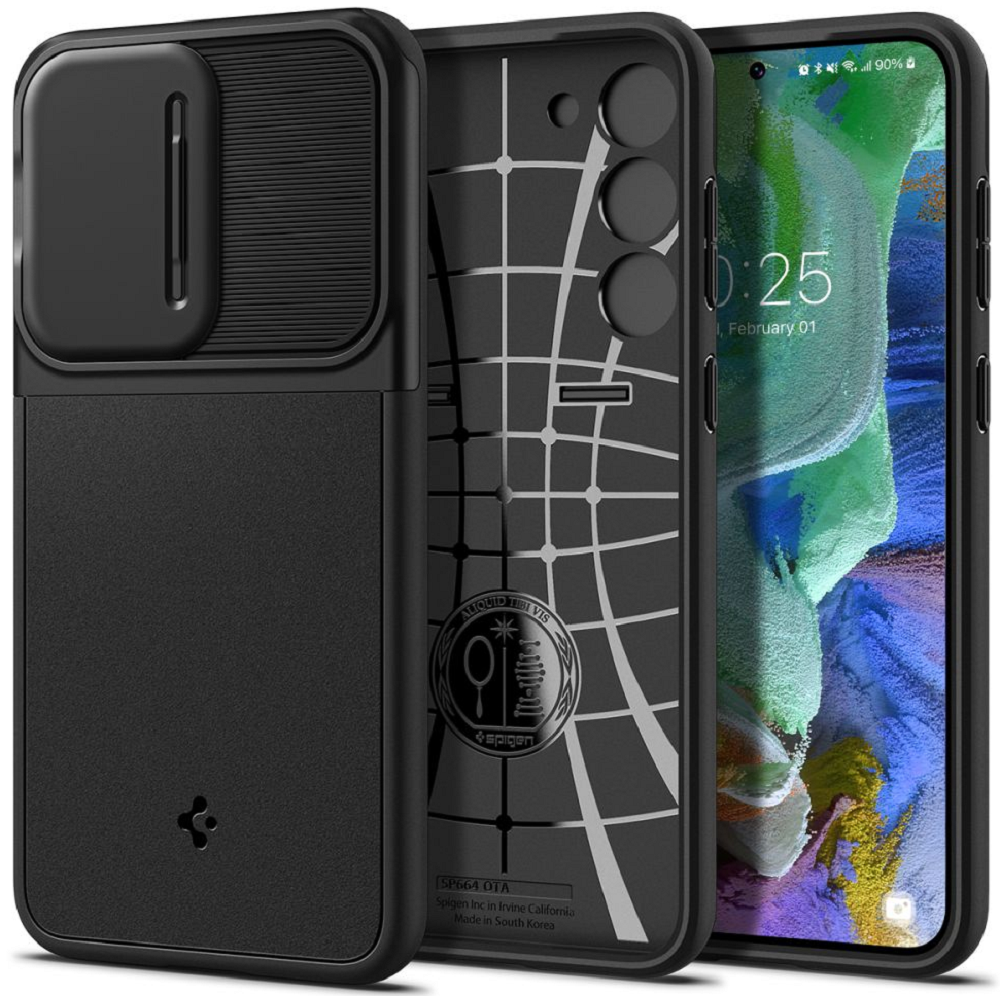 Spigen Optik Armor Θήκη με Κάλυμμα για την Κάμερα - Samsung Galaxy S23 Plus - Black (ACS05687)