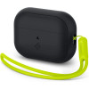 Spigen Silicone Fit Θήκη Σιλικόνης - Apple AirPods Pro 2nd Gen - Black / Phantom Green (ACS05810)