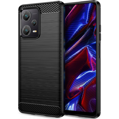 Tech-Protect Θήκη Σιλικόνης Carbon - Xiaomi Redmi Note 12 5G / Poco X5 - Black (9490713932889)