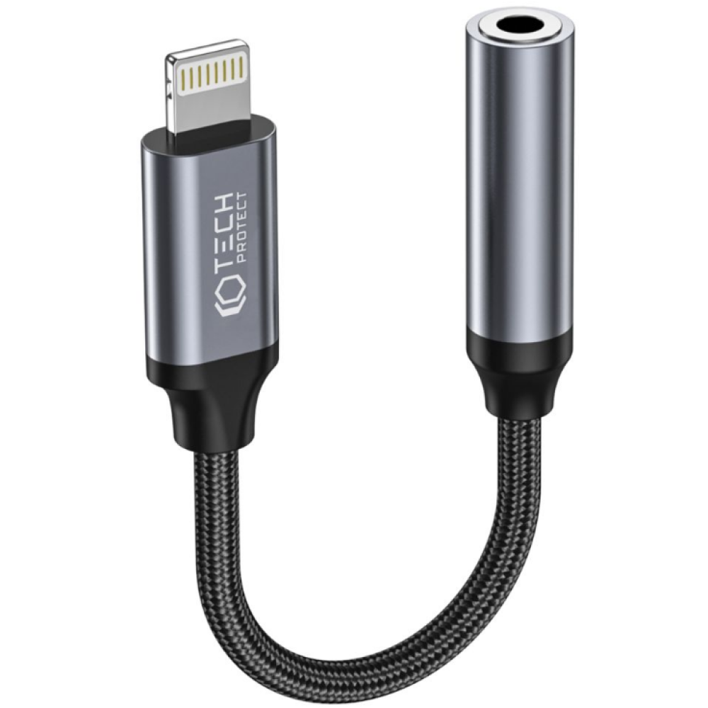 Tech-Protect Ultraboost - Αντάπτορας Lightning (Male) σε 3.5mm Jack (Female) - Black (9490713929599)