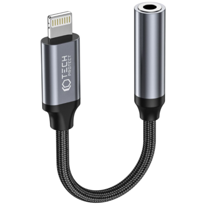 Tech-Protect Ultraboost - Αντάπτορας Lightning (Male) σε 3.5mm Jack (Female) - Black (9490713929599)