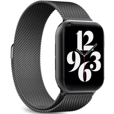 Puro Milanese - Μεταλλικό Λουράκι Apple Watch SE/10/9/8/7/6/5/4 (42/41/40mm) - Black (AW40MILANESE-BLK)