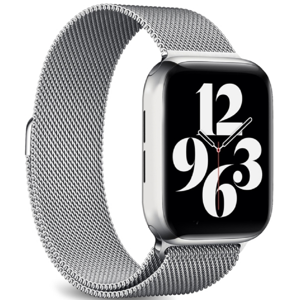 Puro Milanese - Μεταλλικό Λουράκι Apple Watch Ultra2/Ultra1/SE/10/9/8/7/6/5/4 (49/46/45/44mm) - Silver (AW44MILANESE-SIL)