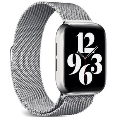 Puro Milanese - Μεταλλικό Λουράκι Apple Watch Ultra2/Ultra1/SE/10/9/8/7/6/5/4 (49/46/45/44mm) - Silver (AW44MILANESE-SIL)
