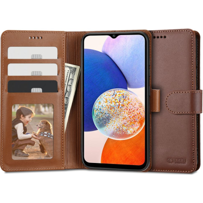 Tech-Protect Wallet - Θήκη Πορτοφόλι Samsung Galaxy A14 - Brown (9490713931875)