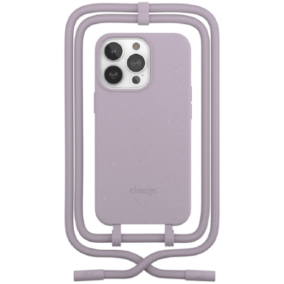 Woodcessories 2 in 1 Change Case - Βιοδιασπώμενη Θήκη με Αποσπώμενο Λουράκι - Apple iPhone 14 Pro Max - Lilac (cha171)