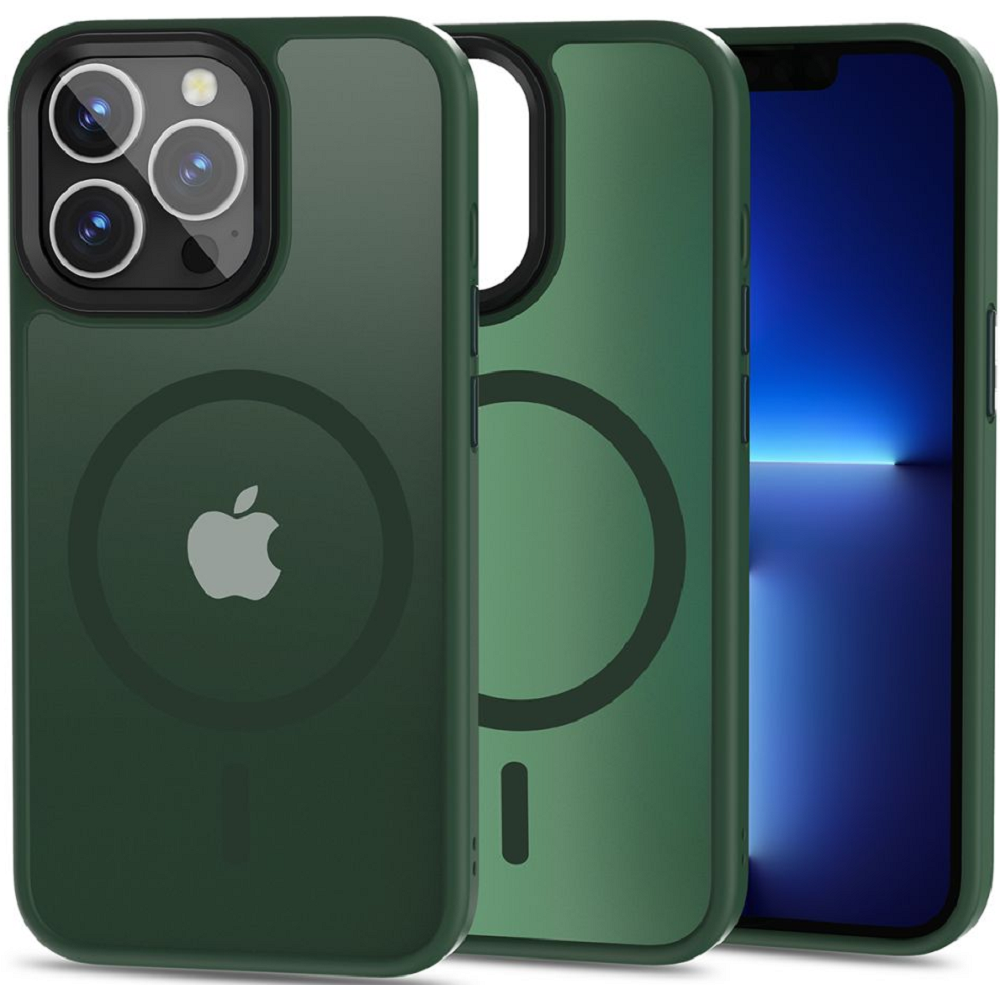 Tech-Protect MagMat - Σκληρή Θήκη MagSafe Apple iPhone 13 Pro - Matte Green (9490713932988)