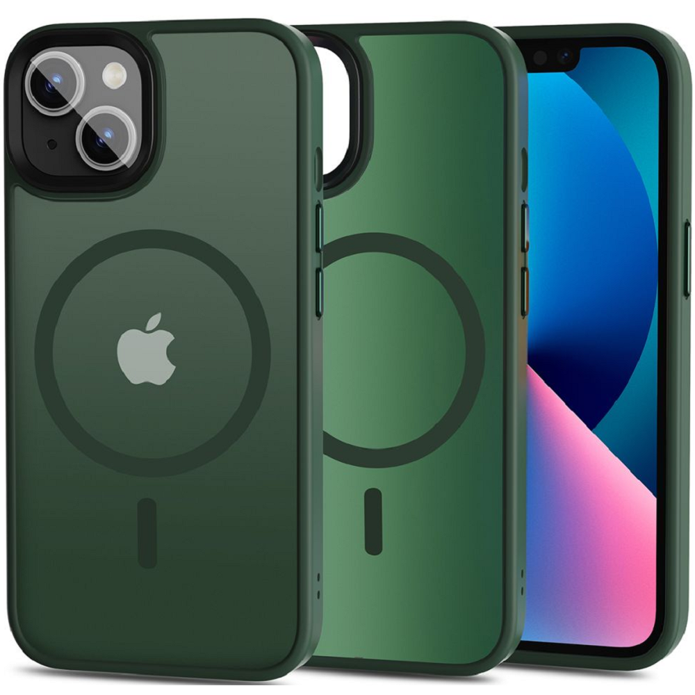 Tech-Protect MagMat - Σκληρή Θήκη MagSafe Apple iPhone 13 - Matte Green (9490713933022)
