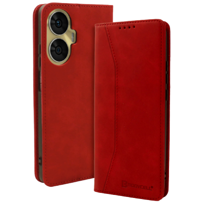 Bodycell Θήκη - Πορτοφόλι Realme C55 - Red (5206015022265)