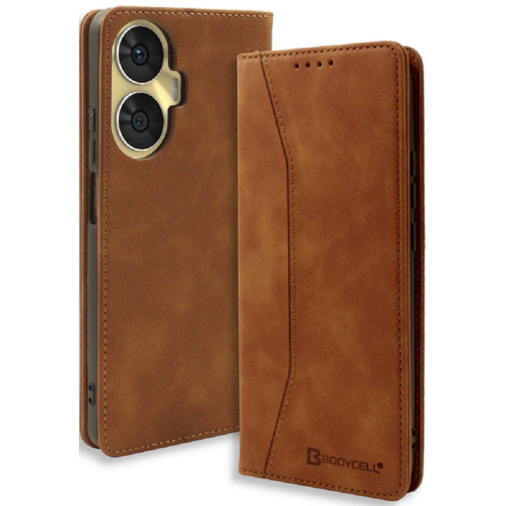 Bodycell Θήκη - Πορτοφόλι Realme C55 - Brown (5206015022210)