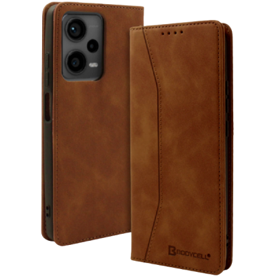 Bodycell Θήκη - Πορτοφόλι Xiaomi Redmi Note 12 Pro Plus - Brown (5206015019630)