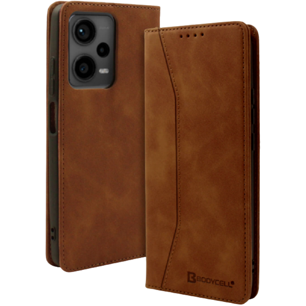 Bodycell Θήκη - Πορτοφόλι Xiaomi Redmi Note 12 5G - Brown (5206015019487)