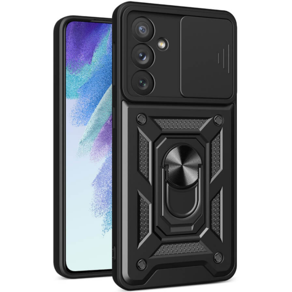 Bodycell Armor Slide - Ανθεκτική Θήκη Samsung Galaxy A54 με Κάλυμμα για την Κάμερα & Μεταλλικό Ring Holder - Black (5206015019418)