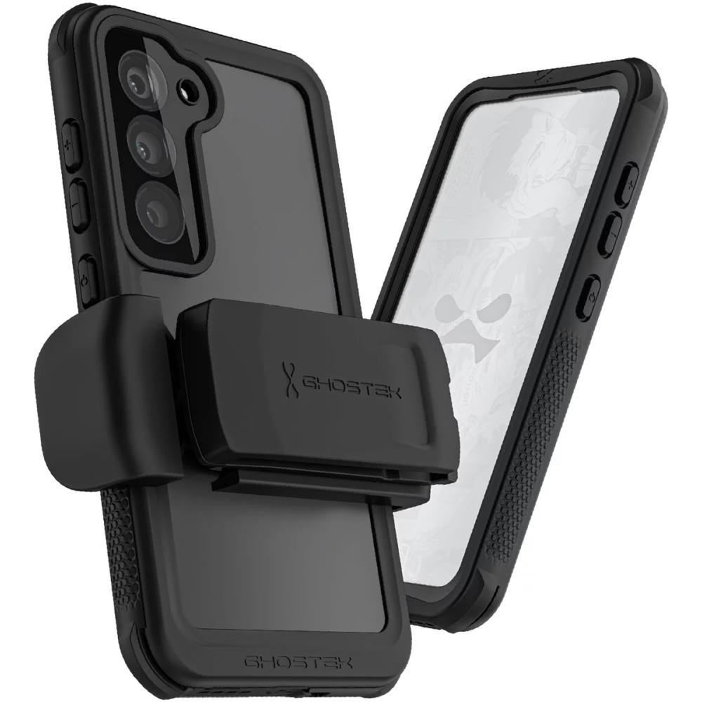 Ghostek Nautical 4 - Ανθεκτική Αδιάβροχη Θήκη με Περιστρεφόμενο Κλιπ Ζώνης - Samsung Galaxy S23 Plus - Clear (GHOCAS3372)