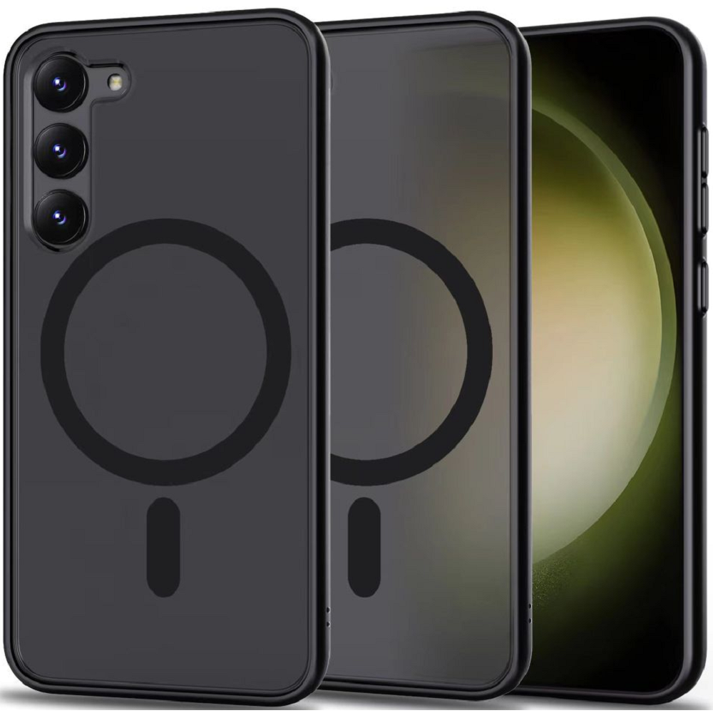 Tech-Protect MagMat - Σκληρή Ημιδιάφανη Θήκη MagSafe Samsung Galaxy S23 - Matte Black (9490713932476)