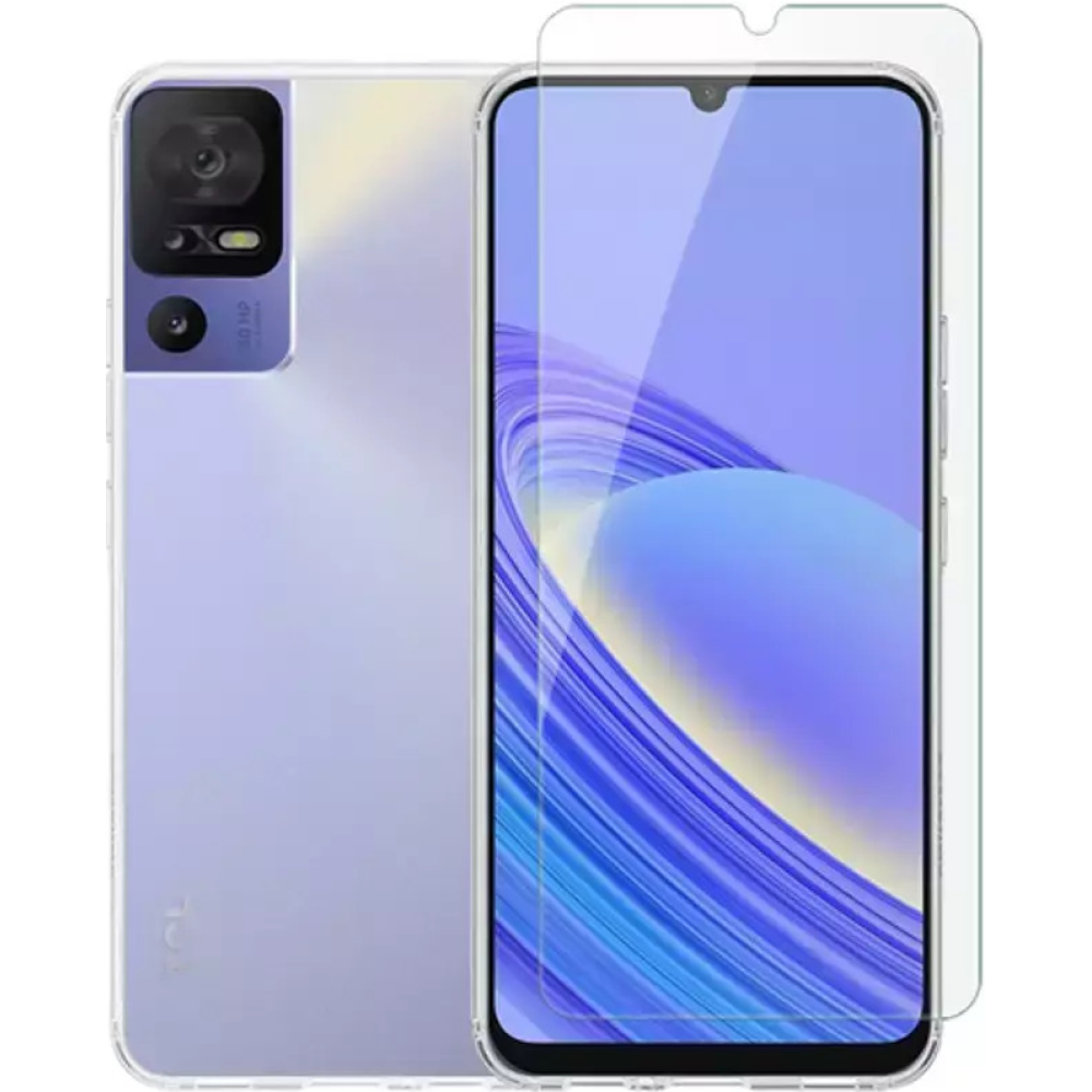Vivid Σετ Διάφανη Θήκη Σιλικόνης & Tempered Glass - TCL 40 SE - Transparent (VIGELLY280GLASSTN)