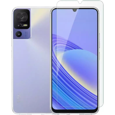 Vivid Σετ Διάφανη Θήκη Σιλικόνης & Tempered Glass - TCL 40 SE - Transparent (VIGELLY280GLASSTN)