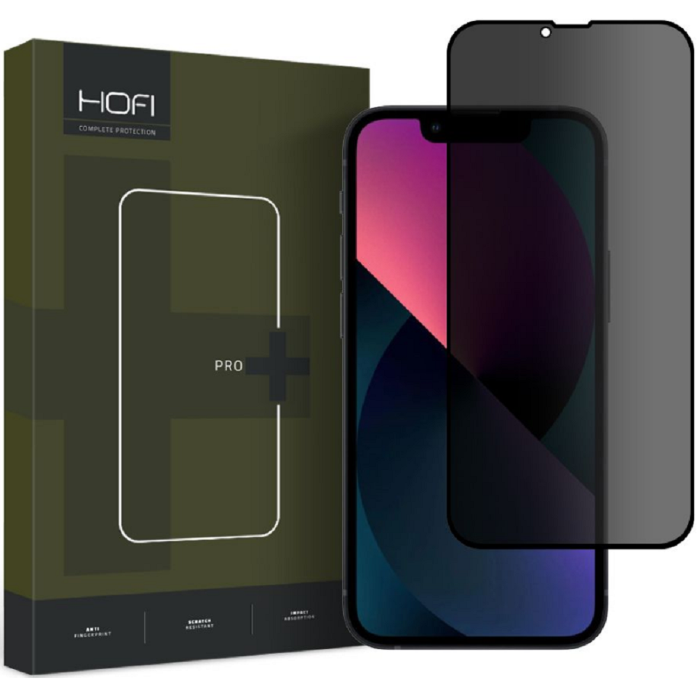 Hofi Anti Spy Pro+ Tempered Glass Privacy - Full Face Αντιχαρακτικό Γυαλί Προστασίας Απορρήτου Οθόνης - Apple iPhone 13 mini - Black (9490713933527)