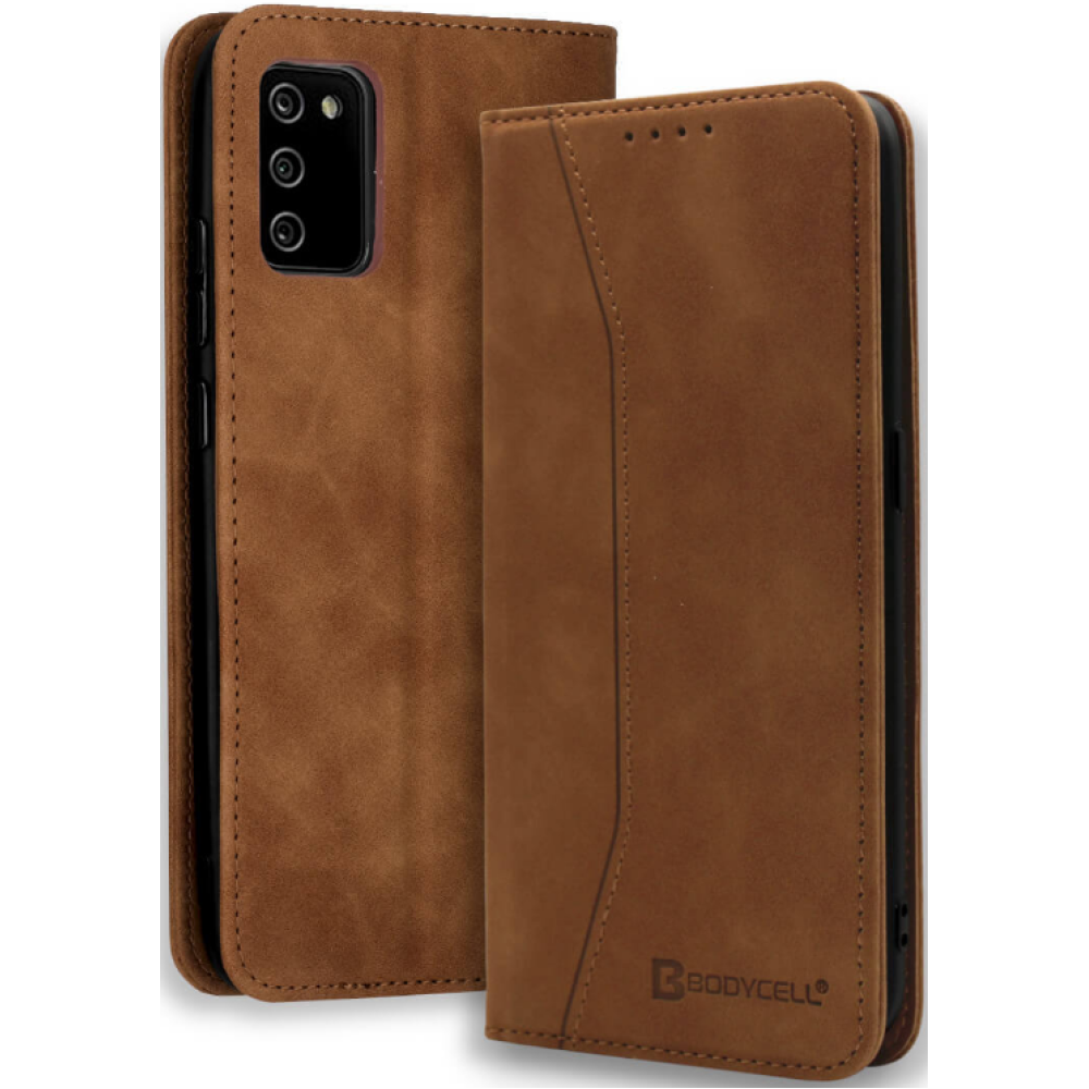 Bodycell Θήκη - Πορτοφόλι Samsung Galaxy A03s - Brown (5206015067211)