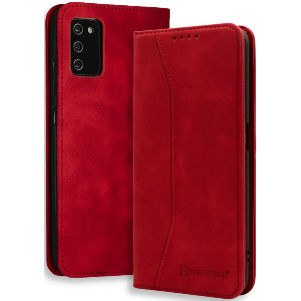 Bodycell Θήκη - Πορτοφόλι Samsung Galaxy A03s - Red (5206015067228)