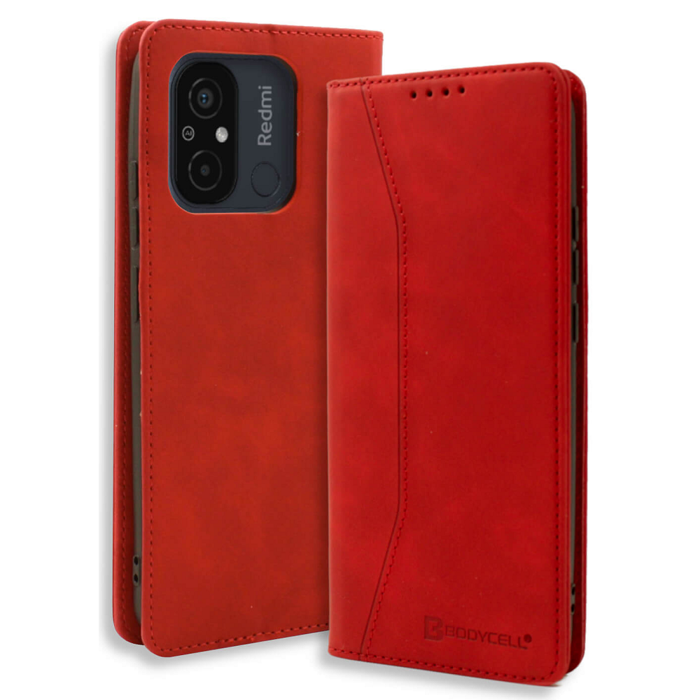 Bodycell Θήκη - Πορτοφόλι Xiaomi Redmi 12C - Red (5206015018541)