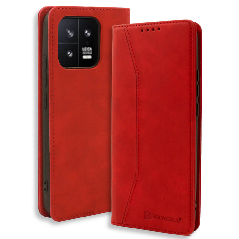 Bodycell Θήκη - Πορτοφόλι Xiaomi 13 - Red (5206015017674)