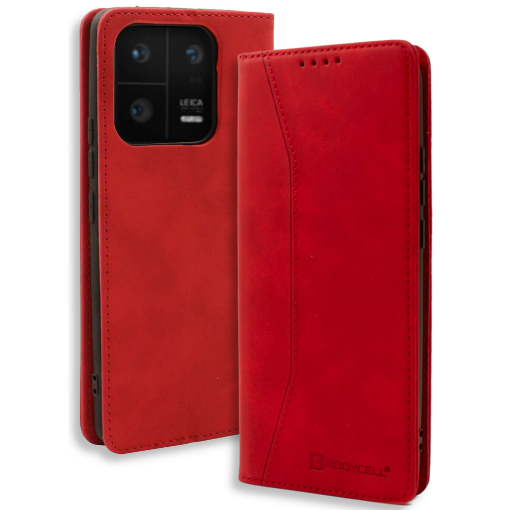 Bodycell Θήκη - Πορτοφόλι Xiaomi 13 Pro - Red (5206015017742)
