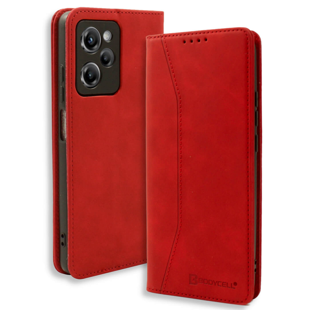 Bodycell Θήκη - Πορτοφόλι Xiaomi Poco X5 Pro - Red (5206015018510)