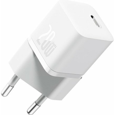 Φορτιστής Baseus GaN5 Fast Charger 1C Τοίχου Γρήγορος με 1 x Type-C 20W - White (CCGN050102)