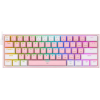 Redragon K617 FIZZ RGB Mechanical Gaming Keyboard - Ενσύρματο RGB Gaming Μηχανικό Πληκτρολόγιο με Custom Red Διακόπτες - US - Pink / White (6950376706782)